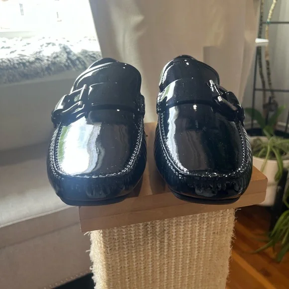 Salvatore Ferragamo Gancini Black Side Buckle Patent Leather Mens Loafers Sz 9 Gancini loafer - Men | Ferragamo main image 4